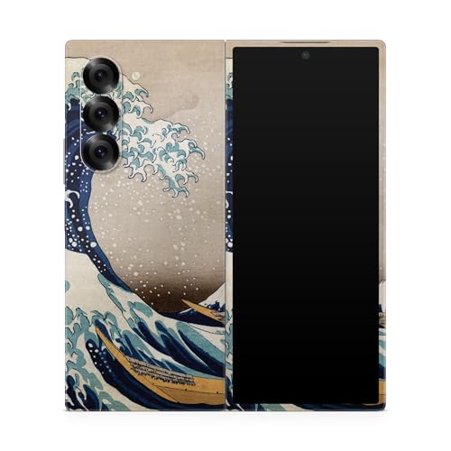 Phone Skin Compatible with Samsung Galaxy Z Fold 6 - Great Wave of Kanagawa - Premium 3M Vinyl Protective Wrap Decal Cover - Easy to Apply | Crafted in The USA by MightySkins - color: Great Wave Of Kanagawa, style: Matte Finish