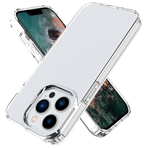 Phone Case For iPhone 14 Pro Clear, [Crystal Clear][Non-Yellowing] Slim Shockproof Reinforced Drop Protective Flexible TPU Back Cover Phone Case For iPhone 14 Pro Protective Case(Transparent) - color: Transparent