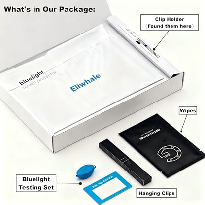 Removable Hanging 27" Monitor Blue Light Blocking Screen Protector