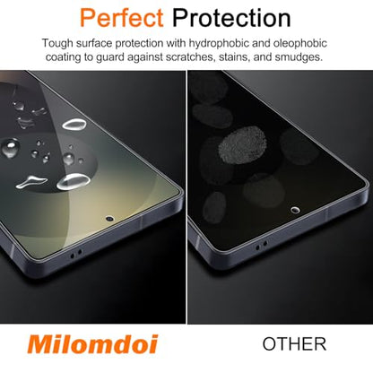 Milomdoi Screen Protector for Samsung Galaxy S25 Ultra,Tempered Glass | 3+3 Pack 9H+Hardness,Camera Lens Protector,Support Fingerprint Unlock,Easy Installation,Case Friendly,Shatterproof No Bubble - size: Galaxy S25 Ultra 6.9 Inch