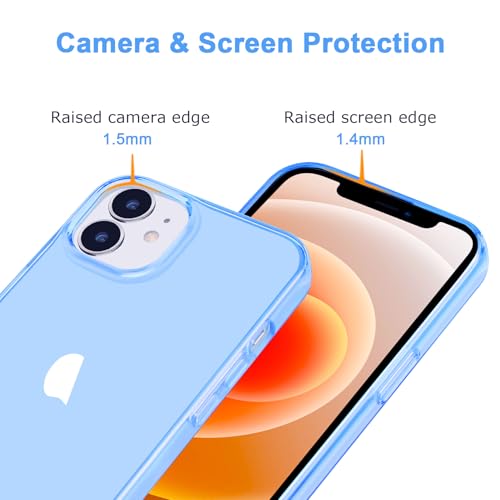 JJGoo Compatible with iPhone 12 Case & iPhone 12 Pro Case Clear Soft Transparent Shockproof Protective Slim Thin Bumper Phone Cover for 12 and 12 Pro - 6.1 inch, Dark Blue - color: Dark Blue