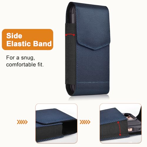 ykooe Phone Holster for iPhone 12-16 Pro Max Galaxy S20-S26 Plus/FE - color: Blue, size: Large