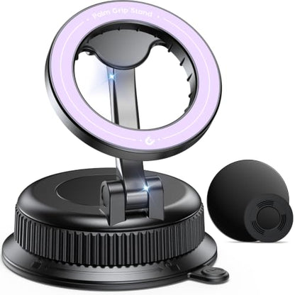 Magnetic Car Phone Holder, for MagSafe Car Mount, Nano Gel Suction - color: Purple