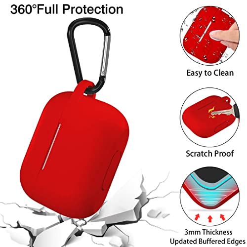 Lerobo for AirPods Pro 2nd/1st Case with Keychain, Red - color: Red
