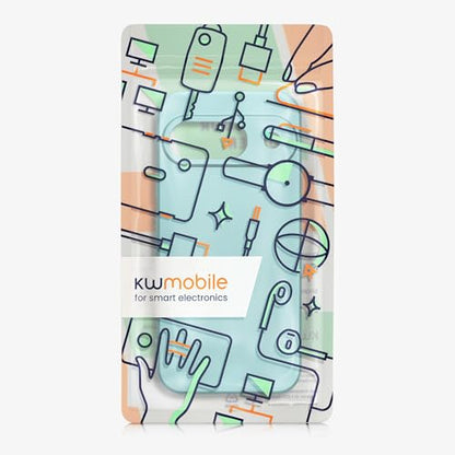 kwmobile Case Compatible with Google Pixel 9 Case -Soft TPU Back Phone Cover - with Metallic Look - Metallic Mint Green - color: Metallic Mint Green, size: Pixel 9