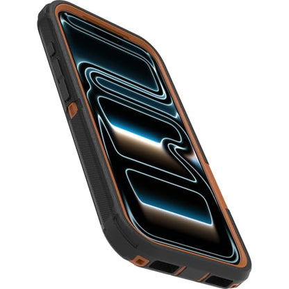 OtterBox iPhone 17 Pro (Only) - Defender Series Case - Black Chateau (Black & Orange) - Snaps on MagSafe - Tough - Rugged & Durable - color: Black Chateau (Black & Orange), style: iPhone 17 Pro