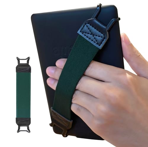 Security Hand-Strap for 6-8" Kindle eReaders Fire Tablet - Kindle/Kobo/Voyaga/Lenovo/Sony Kindle E-Book Tablet, High-Elasticity Versatile Hand Strap Lightweight Finger Grip Holder,Green - color: Green