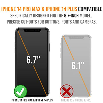 Alpatronix Battery Case for iPhone 14 Pro Max and iPhone 14 Plus (6.7 inch), Strong Slim Protective Extended Charging Cover with Wireless Charging, Apple Pay, CarPlay (BX14Pro Max) - Black - size: 6.7 inch