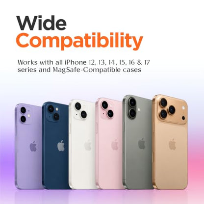 FELONY CASE - Neon Orange Ring Grip and Stand - Version 2.0- Improved Stronger Magnet, Magnetic Phone Ring Holder for MagSafe Compatible iPhone 17, 16, 15, 14, 13, 12, Pro, Pro Max Air-Drop Protection - color: Neon Orange
