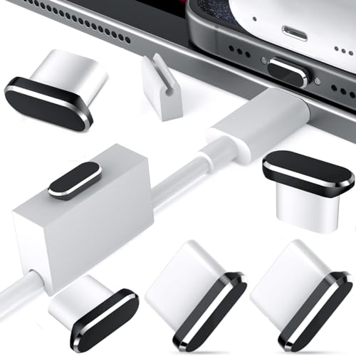 USB C Dust Plugs 5 Pack Anti Dust Charging Port Cover for iPhone 18 Pro Max - color: Black