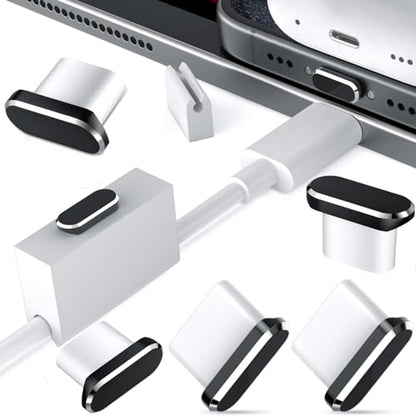 USB C Dust Plugs 5 Pack Anti Dust Charging Port Cover for iPhone 18 Pro Max - color: Black