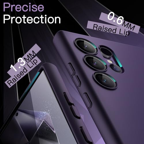 JETech Slim Case for Samsung Galaxy S24 Ultra, Titanium Violet | Camera Lens Protection, Soft TPU Design, Matte Finish, Shockproof Protection - color: Titanium Violet, size: S24 Ultra