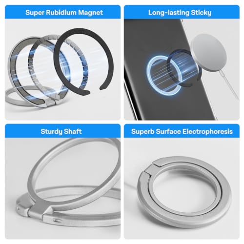 CoBak Magnetic Metal Ring Holder for Phone/Kindle/Tablet - color: Siliver Ring