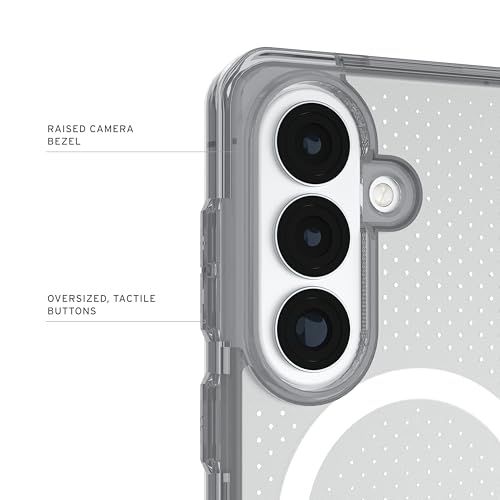URBAN ARMOR GEAR UAG for Samsung Galaxy S26 Case 6.3" Dot - Magnetic Charging Compatible Transparent Transparent Rugged Military Drop Tested Protective Cover, True Clear Ice/Ash - color: Dot - True Clear Ice/Ash
