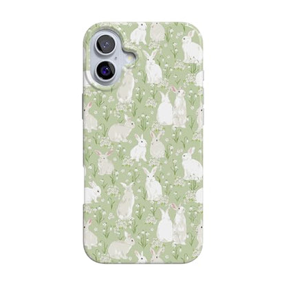 Casely iPhone 16 Case | Hop to it | Green Bunny | Compatible with MagSafe | Classic Ultra Thin Design - color: Hop to it | Green Bunny, size: Iphone 16