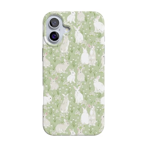 Casely iPhone 16 Case | Hop to it | Green Bunny | Compatible with MagSafe | Classic Ultra Thin Design - color: Hop to it | Green Bunny, size: Iphone 16