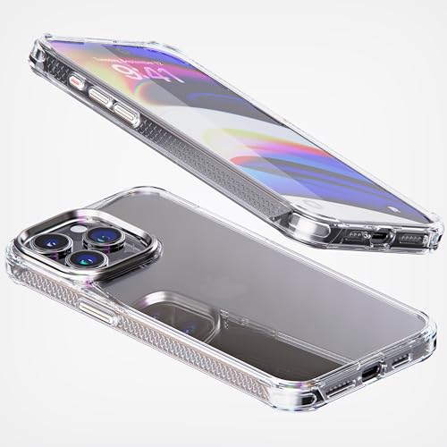 REBEL Clear Case for iPhone 15 Pro Max [Crystal Series Gen-5] Transparent, Dual Anti-Scratch, Non-Yellowing PC, Protective Shockproof Bumpers, Metal Lens & Buttons, 6.7 Inch Phone 2023 (No Magnet) - color: Crystal Clear, No MagSafe, size: iPhone 15 Pro Ma