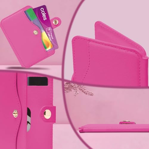 M-Plateau Card Holder for Back of Phone With Adhesive Sticker - color: Rose Red