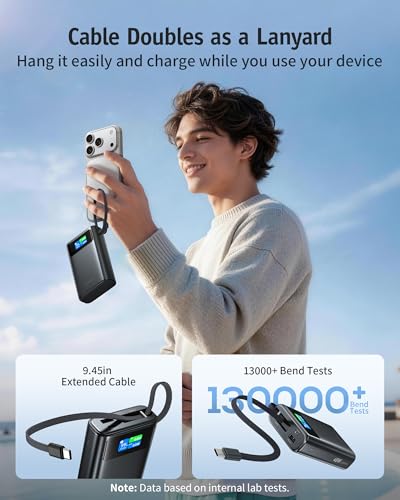 RORRY 45W Portable Charger, 20000mAh Power Bank, iPhone Battery Pack - color: Sliver