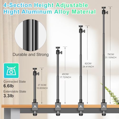 Ailight Adjustable Desk Camera Mount & Webcam Stand 10.8"-31.1" - size: TS6001