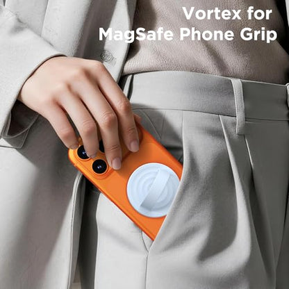Magnetic Phone Grip Ring, Compatible with MagSafe, Upgraded Liquid Silicone for Secure Comfort, Rotating Finger Loop Ring Grip Holder for iPhone 17/16/15/14/13/12 Pro Max Plus, Baby Blue - color: Baby Blue