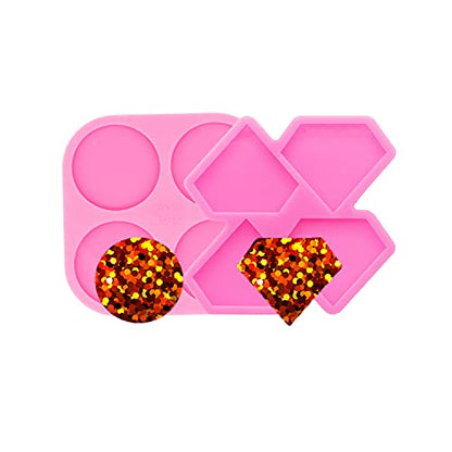 Super Glossy Resin Mold Phone Grip Epoxy Molds, Silicone Molds for Badge Reel DIY Telephone Stands Design (YMDY0533+DY1126) - color: YMDY0533+DY1126