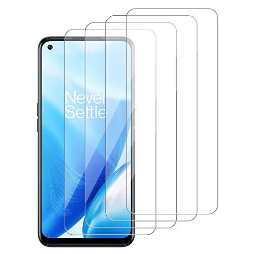 4 Pack Glass Screen Protector Compatible for OnePlus Nord N200 5G 9H Hardness DE2117 DE2118 HD Screen Tempered Glass, Easy Install, Case Friendly, 2.5D Edge - size: OnePlus Nord N200 5G