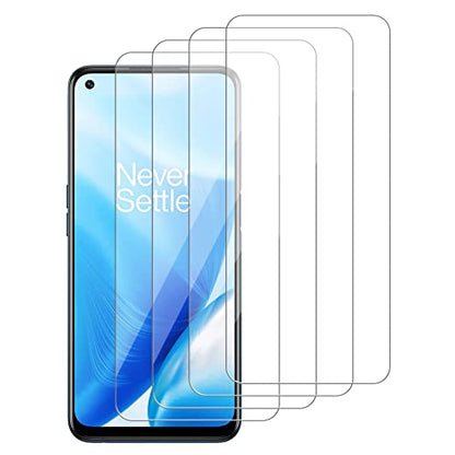 4 Pack Glass Screen Protector Compatible for OnePlus Nord N200 5G 9H Hardness DE2117 DE2118 HD Screen Tempered Glass, Easy Install, Case Friendly, 2.5D Edge - size: OnePlus Nord N200 5G