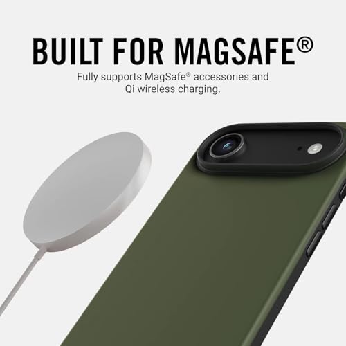 Ridge Case Compatible with iPhone 17 AIR - Compatible with MAGSAFE & Wireless Charging, Aluminum Control Buttons, Dual-Layer Construction, TPU Bumper with Drop Protection (Matte Olive) - color: Matte Olive, size: iPhone Air