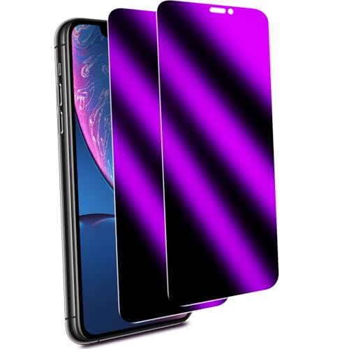 MAYtobe 2-Pack Privacy Screen Protector for iPhone 11 Pro, iPhone XS, X - size: iPhone 11 Pro,XS,X(Purple)
