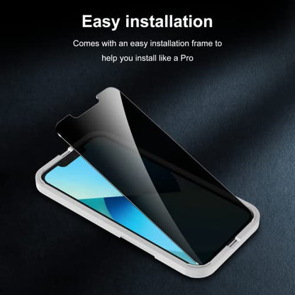 WHPXJY [2 Pack] for iPhone 13 Privacy Screen Protector Compatible with iPhone 13 Pro/14, Anti-Spy Tempered Glass Film, Touch Sensitive, No Air Bubbles, Case Friendly, with Easy Alignment Tool - size: iPhone 13/13Pro-6.1Inch