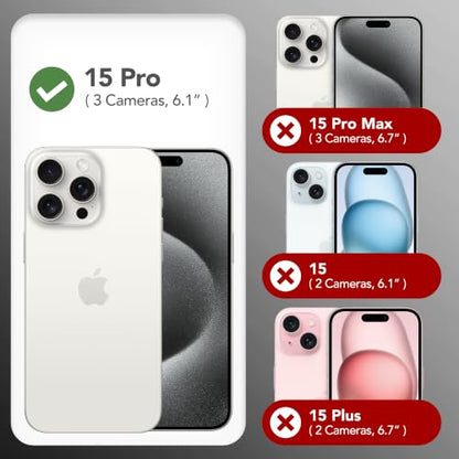 GONEZ Magnetic for iPhone 15 Pro Case, Silicone Cover Black - color: Black, size: Iphone 15 Pro
