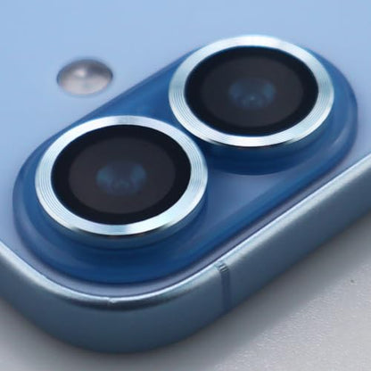 for iPhone 17 Camera Lens Protector Metal Tempered Glass Screen Accessories Cover (Blue) - color: Blue
