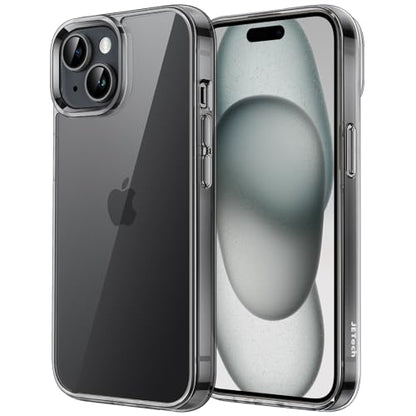 JETech Case for iPhone 15, Anti-Yellowing, Black | Shockproof Protection, Scratch Resistant Hard PC Back, Durable Transparent TPU Bumper - color: Black, size: iPhone 15