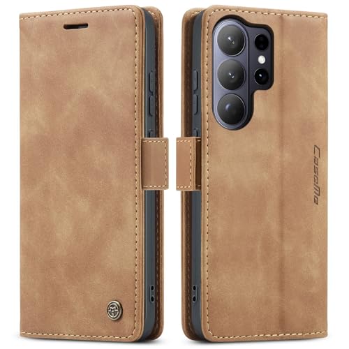 Compatible with Samsung Galaxy S26 Ultra Case with Card Holder, Kickstand Protective Flip Folio Leather Wallet Case for Galaxy S26 Ultra 5G 6.9 inch (Brown) - color: Brown, size: S26 Ultra 6.9 Inch