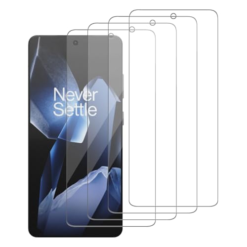 4 Pack Glass Screen Protector Compatible for Oneplus 13R 1+13R 9H Hardness CPH2645 CPH2691 HD Screen Tempered Glass, Scratch Resistant,Easy Install,Case Friendly - size: Oneplus 13R