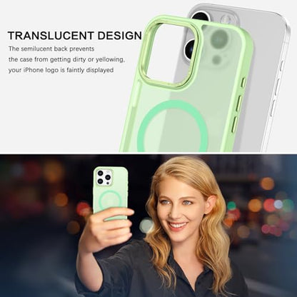BENTOBEN Magnetic for iPhone 16 Pro Max Case,(Compatible with MagSafe) (Military Grade Drop Protection) Slim Translucent Matte Shockproof with Anti-Fingerprint Phone Case 6.9",Matcha Green - color: Matcha Green