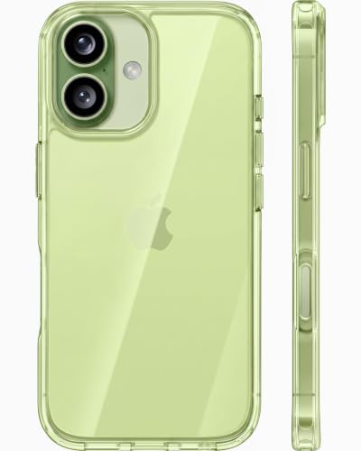 TORRAS for iPhone 17 Case Crystal Green, [Anti-Yellowing][Military-Grade Protection], Ultra Slim Transparent Anti-Scratch Back, Soft Bumper, Non-Slip Protective Phone Cover, Clear Green 6.3" - color: Crystal Green, size: for iPhone 17