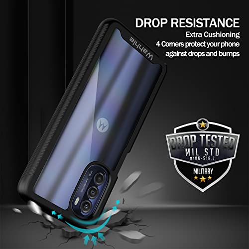 Compatible with Moto G Stylus 5G 2022 Case (Not Fit 2021 Version), Built in Screen Protector Full Body Shockproof Slim Fit Bumper Protective Phone Cover for G Stylus 5G 2022-Black/Clear - size: Moto G Stylus 5G (2022)