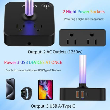 cozoo Headphone Stand with Charger, USB C, Gifts for Gamers Men, Black Pro - color: Black Pro