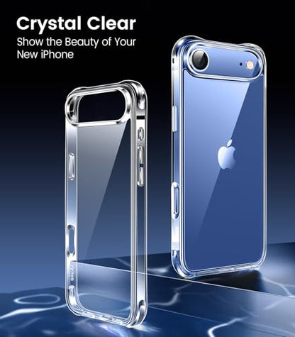 Mkeke for iPhone Air Case Clear, [Not Yellowing] [Military-Grade Drop Protection] Protective Clear for Apple iPhone 17 Air Case with Shockproof Bumper 2025 - size: for iPhone 17 air 6.5"