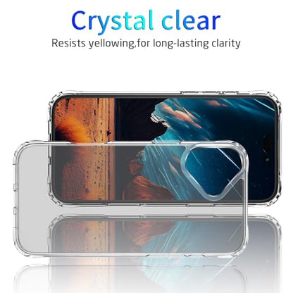 DEERLAMN Clear Case for iPhone 16 Plus 6.7-Inch, Military Grade Drop Protection Anti-Scratch Transparent Ultra Slim Non-Yellowing Shockproof Protective Phone Cover - size: iPhone 16 Plus
