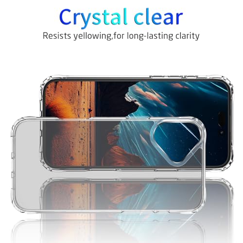 DEERLAMN Clear Case for iPhone 17 6.3-Inch, Military Grade Drop Protection Anti-Scratch Transparent Ultra Slim Non-Yellowing Shockproof Protective Phone Cover - size: iPhone 17 6.3-Inch