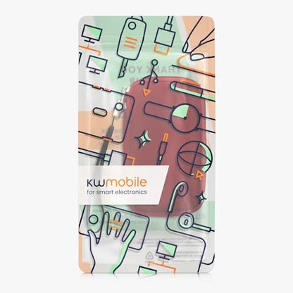 kwmobile Universal Phone Pouch Size M - 5.5" - Neoprene Smartphone Pouch with Zip - Water-Repellent Mobile Phone Case - Sleeve in Red - color: red, size: M - 5.5"