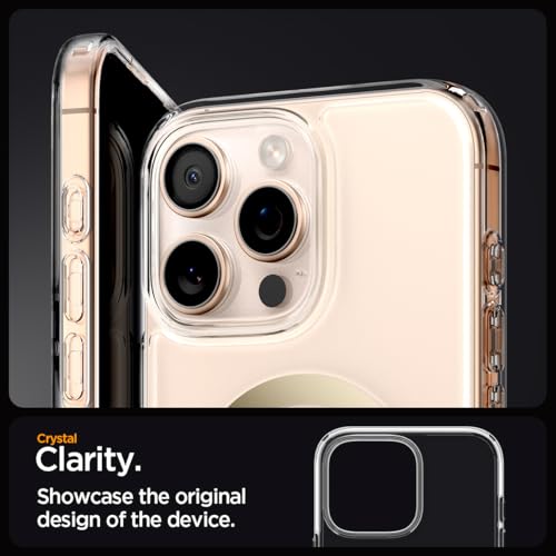 Spigen for iPhone 16 Pro Case, Ultra Hybrid MagFit [Anti-Yellowing] [Compatible with Magsafe] - Clear Gold - color: Clear Gold, size: iPhone 16 Pro