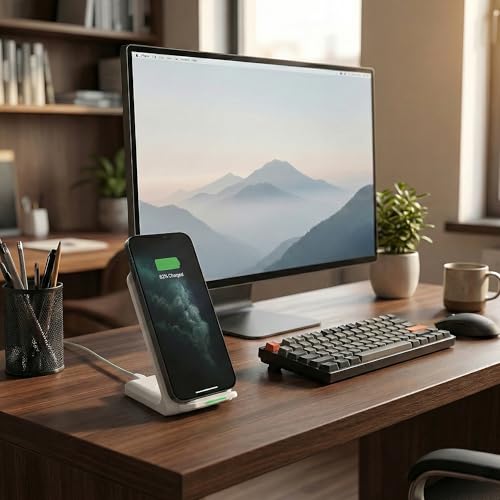 2 Pack Fast Wireless Charger, 15W Max Wireless Charging Pad, Ultra Slim Charging Station for iPhone 17/16/15/14/13/12/11 Series, Samsung Galaxy S25/S24/S23/S22/S21/S20, Note 20/10