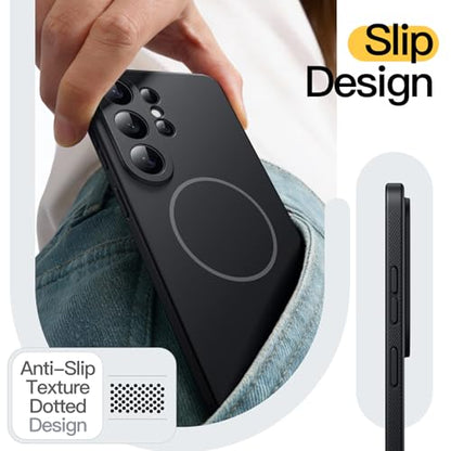 JETech Slim Magnetic Case for Samsung Galaxy S26 Ultra, Anti-Slip, Black | Compatible with MagSafe, Full Camera Lens Protection, Soft TPU Cover, Shockproof - color: Black, size: Galaxy S26 Ultra