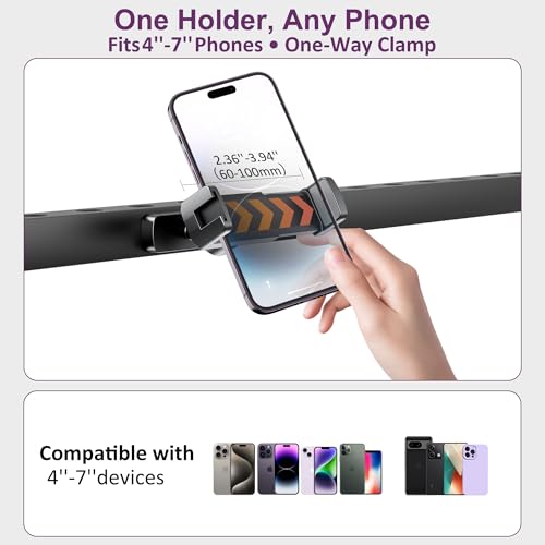 Magnetic Phone Holder for Gym, Magnet Gym Phone Mount w/ 6 x N52 Magnets - size: Short