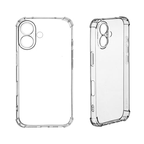 1PC Clear Soft TPU Silicone Case for iPhone 16 Plus | Clear Flexible Back Cover Made of Soft TPU/Silicone Rubber with Precise Rear Camera Cutouts - color: For iPhone 16 Plus