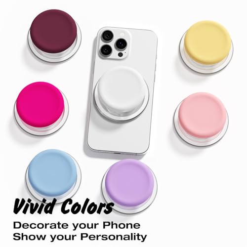 Svanove Silicone Magnetic Phone Grip Compatible with Magsafe Phone Grip Holder, Cute Cell Phones Grips Stand Collapsible Kickstand for iPhone Samsung, Slim Thin Matte Soft Rubber TPU, Burgundy Maroon - color: Burgundy, style: Magnetic